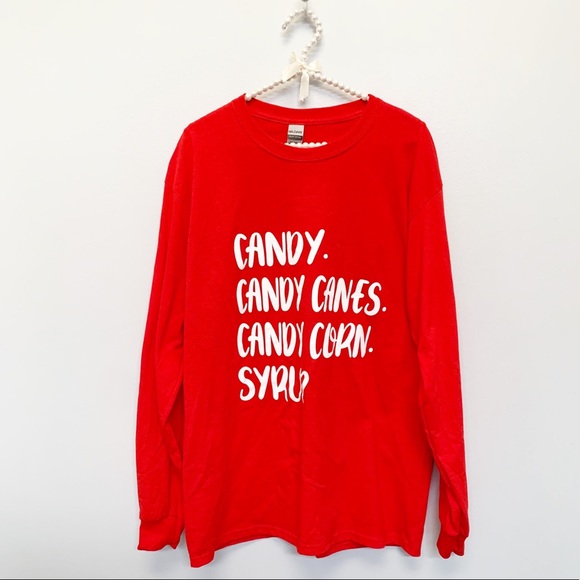 Gildan Tops - 1. NWOT Buddy the Elf Candy Candy Canes Candy Corn Syrup Food Groups Shirt